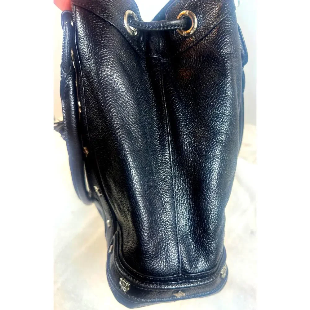 MCM black leather